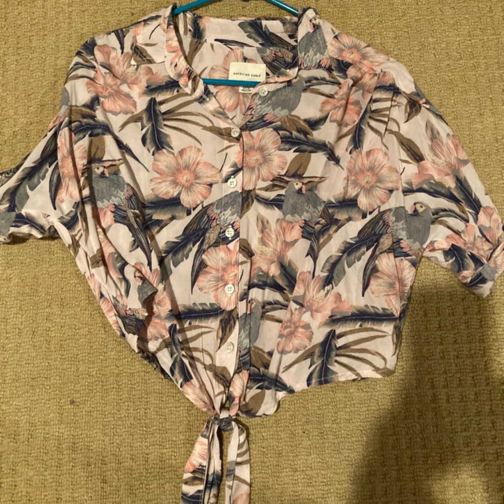 Cropped Hawaiian Shirt